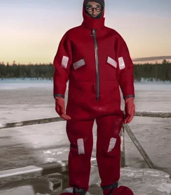The Reluctant Traveler 2023 Eugene Levy Red Suit