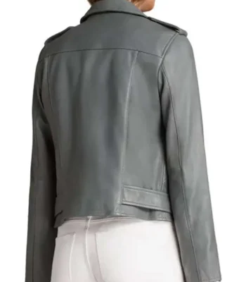 The Rookie S03 Nyla Harper Grey Motorcycle Leather Jacket