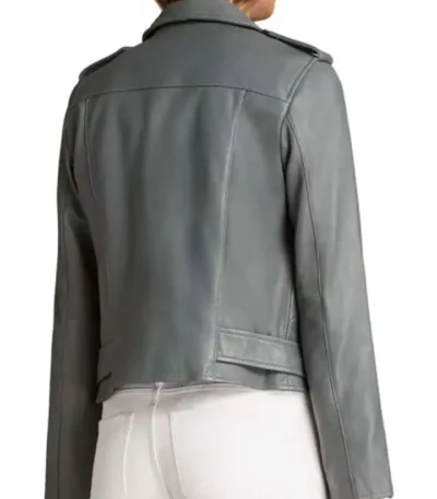 The Rookie S03 Nyla Harper Grey Motorcycle Leather Jacket