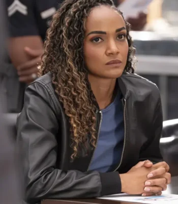 The Rookie S08 Nyla Harper Leather Bomber Jacket