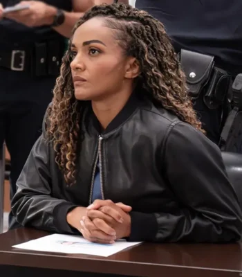 The Rookie S08 Nyla Harper Leather Bomber Jacket