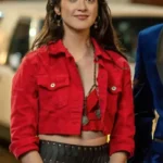 The Royal treatment Laura Marano Red Cropped Jacket