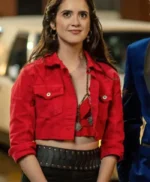 The Royal treatment Laura Marano Red Cropped Jacket