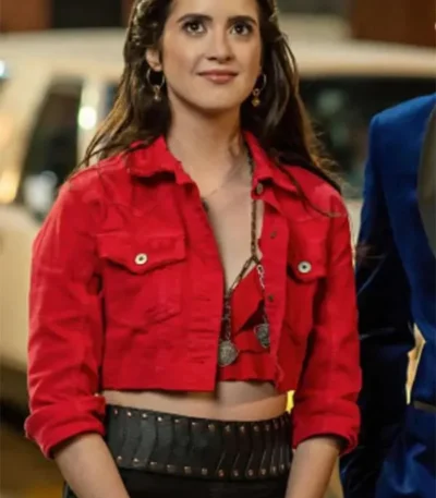 The Royal treatment Laura Marano Red Cropped Jacket