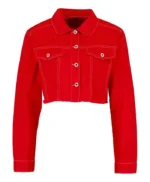 The Royal treatment Laura Marano Red Cropped Jacket
