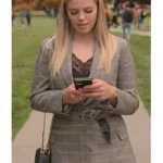 The Sex Lives of College Girls Reneé Rapp Plaid Belted Blazer