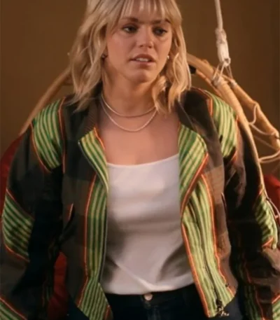 The Sex Lives of College Girls S03 Renee Rapp Green Plaid Jacket
