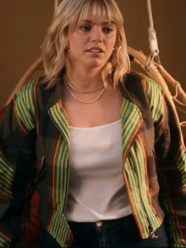 The Sex Lives of College Girls S03 Renee Rapp Green Plaid Jacket
