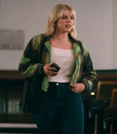 The Sex Lives of College Girls S03 Renee Rapp Green Plaid Jacket