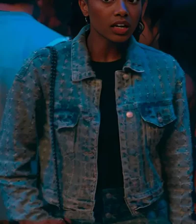 The Sex Lives of College Girls S03 Whitney Distressed Denim Jacket
