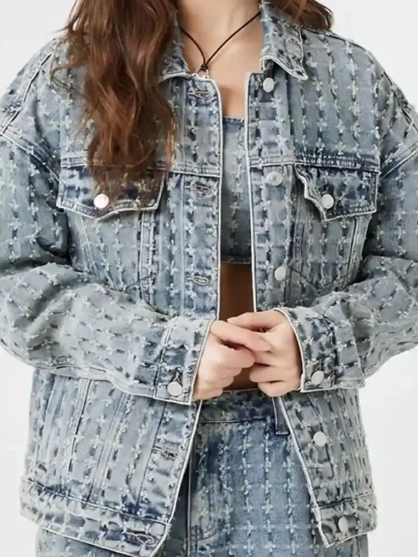 The Sex Lives of College Girls S03 Whitney Distressed Denim Jacket