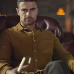 Theo James The Gentlemen 2024 Brown Cotton Shirtunca