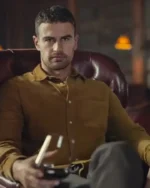Theo James The Gentlemen 2024 Brown Cotton Shirtunca