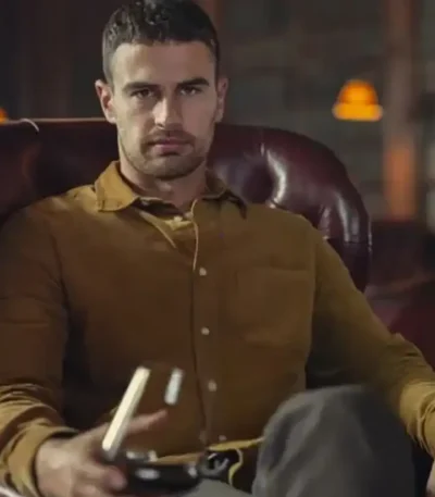 Theo James The Gentlemen 2024 Brown Cotton Shirtunca