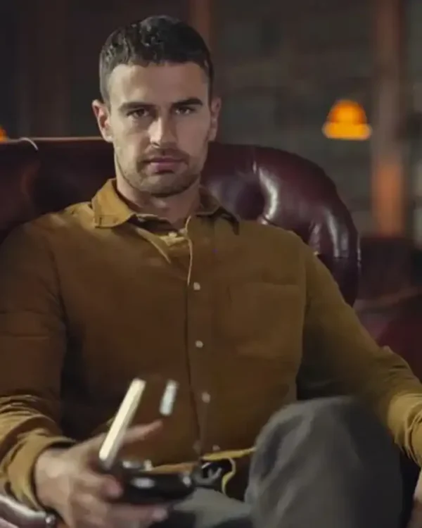 Theo James The Gentlemen 2024 Brown Cotton Shirtunca