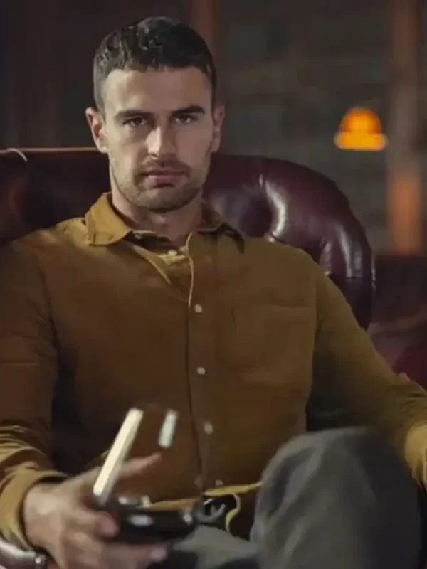 Theo James The Gentlemen 2024 Brown Cotton Shirtunca