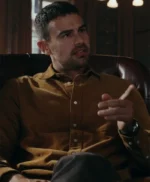 Theo James The Gentlemen 2024 Brown Cotton Shirtunca
