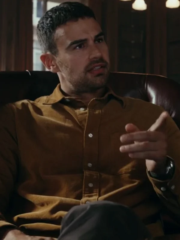 Theo James The Gentlemen 2024 Brown Cotton Shirtunca