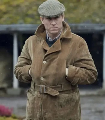 Tobias Menzies The Crown Brown Belted Trench Coat