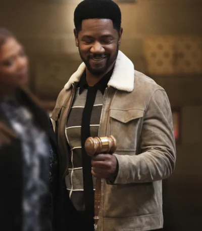 Tory Kittles The Equalizer S05 Brown Shearling Jacket