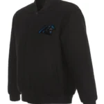 Varsity Carolina Panthers Black Wool Jacket