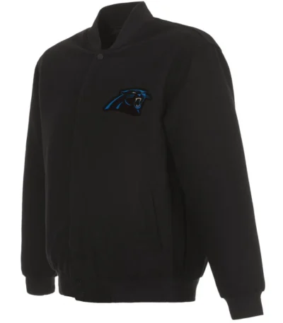 Varsity Carolina Panthers Black Wool Jacket