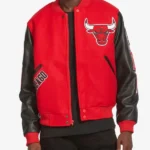 Varsity Chicago Bulls Black And Red Jacket