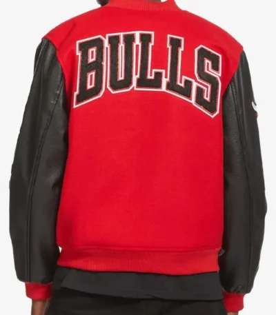Varsity Chicago Bulls Black And Red Jacket