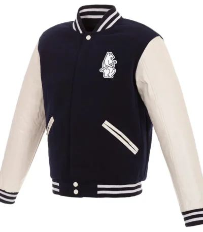 Varsity Chicago Cubs Navy and White Jacket