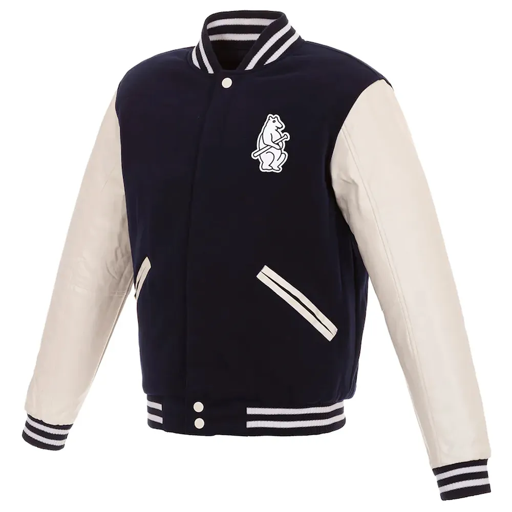 Varsity Chicago Cubs Navy and White Jacket Varsity Chicago Cubs Navy and White Jacket