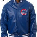 Varsity Chicago Cubs Royal Blue Leather Jacket