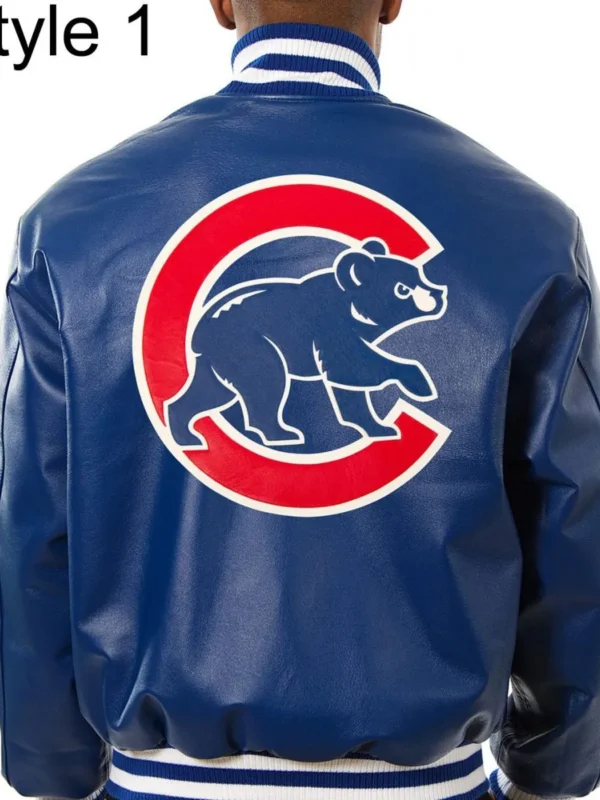 Varsity Chicago Cubs Royal Blue Leather Jacket