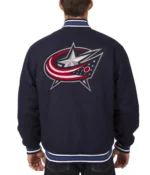 Varsity Columbus Blue Jackets Wool Navy Blue Jacket