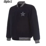 Varsity Dallas Cowboys Navy Blue Wool Jacket