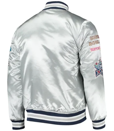 Varsity Dallas Cowboys Silver Satin Jacket