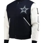 Varsity Dallas Cowboys White and Navy Jacket