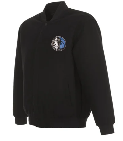 Varsity Dallas Mavericks Black Wool Jacket