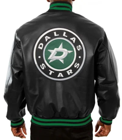 Varsity Dallas Stars Black Leather Jacket