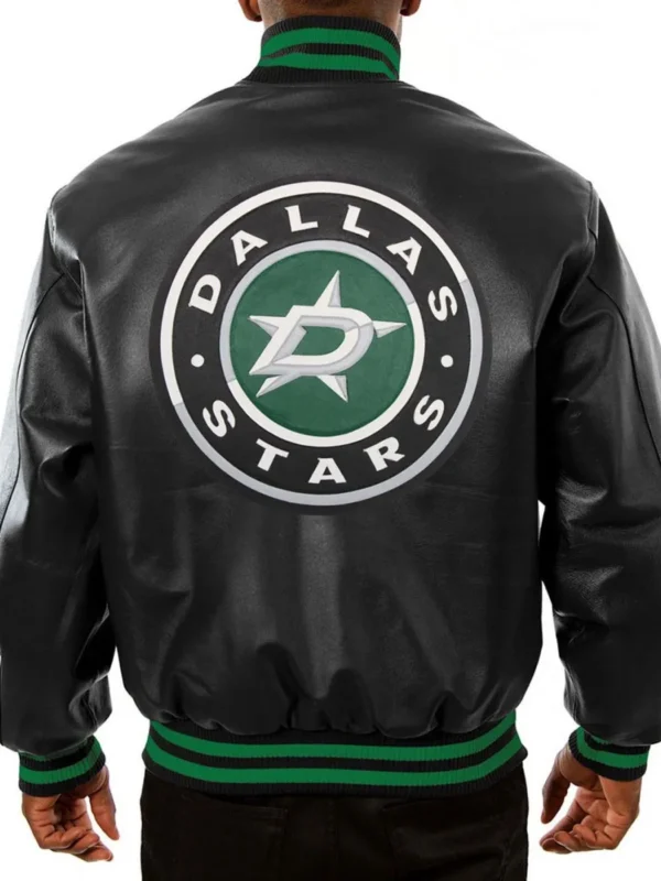 Varsity Dallas Stars Black Leather Jacket