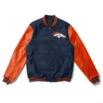 Varsity Denver Broncos Navy and Orange Jacket