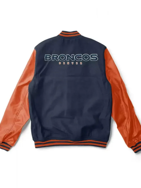 Varsity Denver Broncos Navy and Orange Jacket