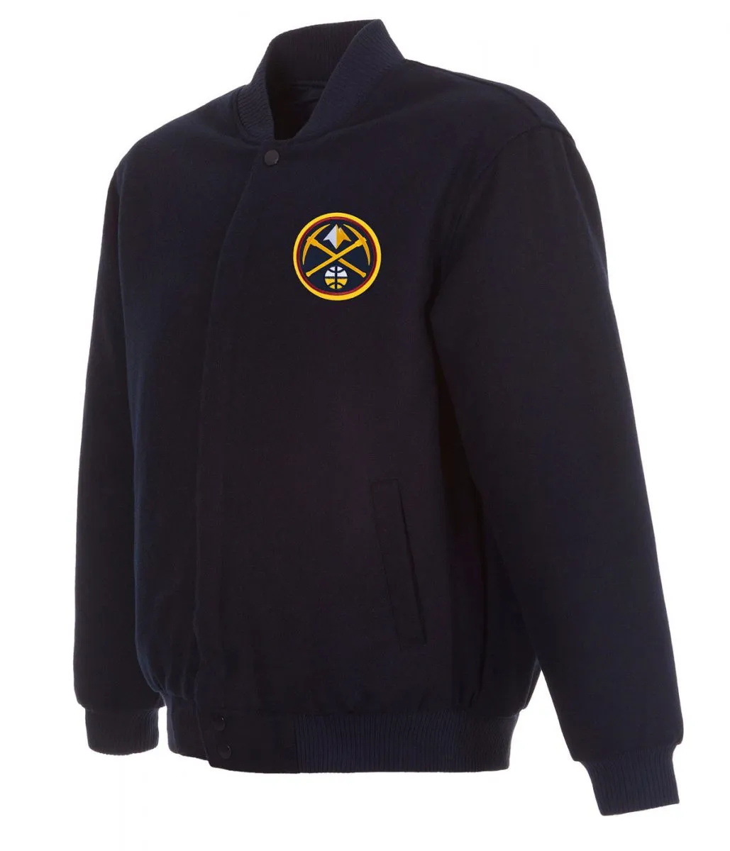 Varsity Denver Nuggets Navy Blue Wool Jacket Varsity Denver Nuggets Navy Blue Wool Jacket
