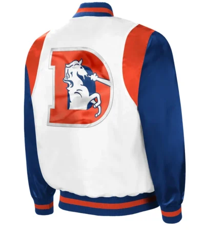 White-Royal Denver Broncos The All-American Satin Jacket