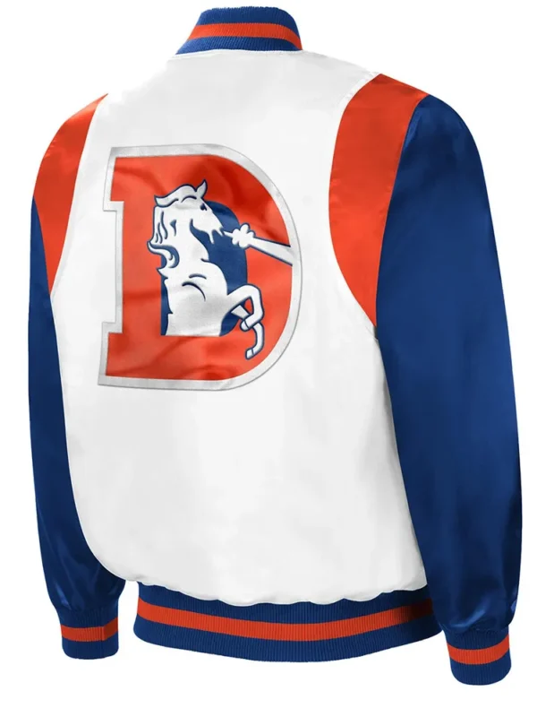 White-Royal Denver Broncos The All-American Satin Jacket