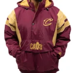 Wine And Gold Cleveland Cavaliers Starter Jacket