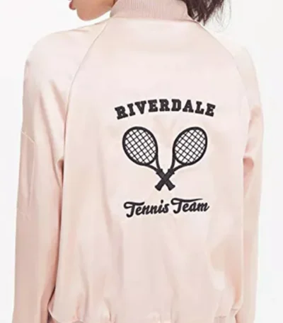 Women Riverdale Tennis Team Pink Bomber Jacket