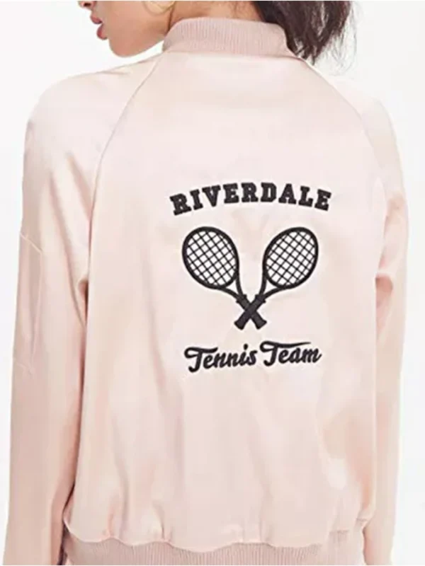 Women Riverdale Tennis Team Pink Bomber Jacket