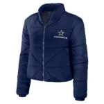 Womens Dallas Cowboys Puffer Cropped Jacket