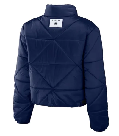 Womens Dallas Cowboys Puffer Cropped Jacket