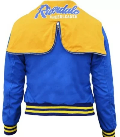 Womens Riverdale Cheer Girls Blue and Yellow Jacket With Hood